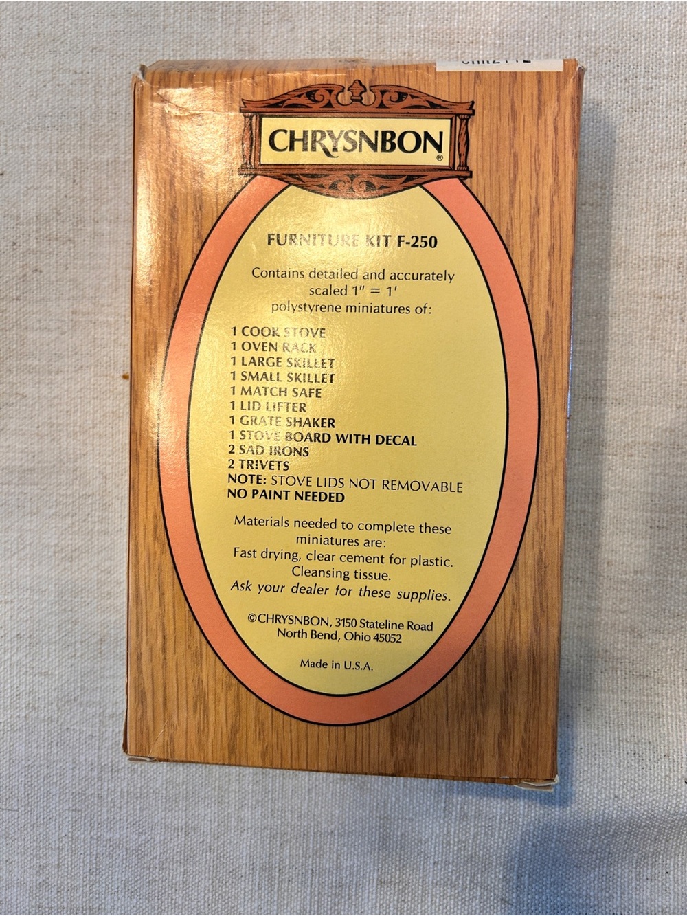 Dollhouse Miniatures Chrysnbon Kitchen Stove Kit Unopened - Picture 2 of 2